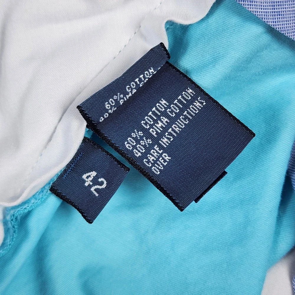 Polo Ralph Lauren Shorts Mens 42 Classic Fit Pima Cotton Chino Blue Excellent